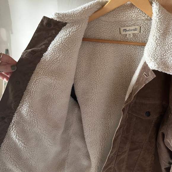 Like New - Madewell Corduroy Sherpa Jacket - Picture 4 of 6